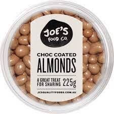 Joe's 225g Choc Coated Almonds