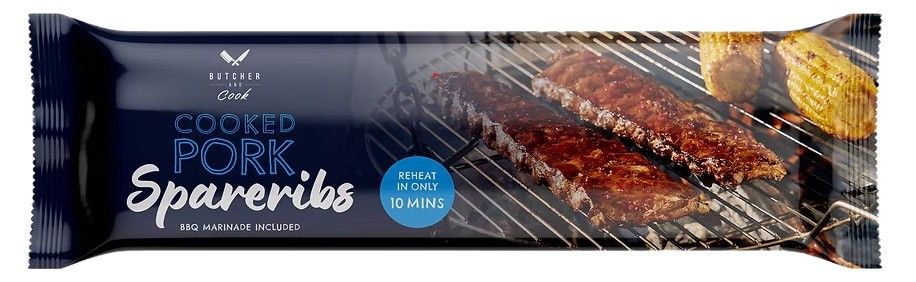 Butcher & Cook BBQ Pork Spare Ribs 500g