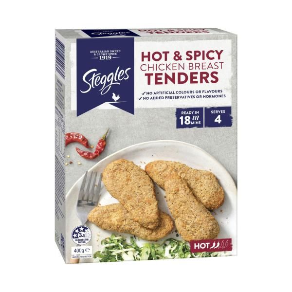 Steggles Hot & Spicy Chicken Tenders 400g