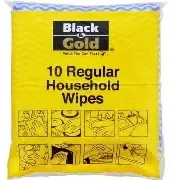 Black & Gold Regular Wipes 10 Pack