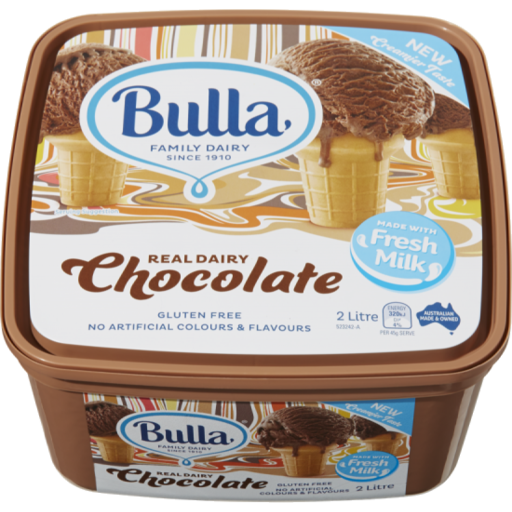 Bulla Chocolate Ice Cream 2ltr Bulla Chocolate Ice Cream 2ltr