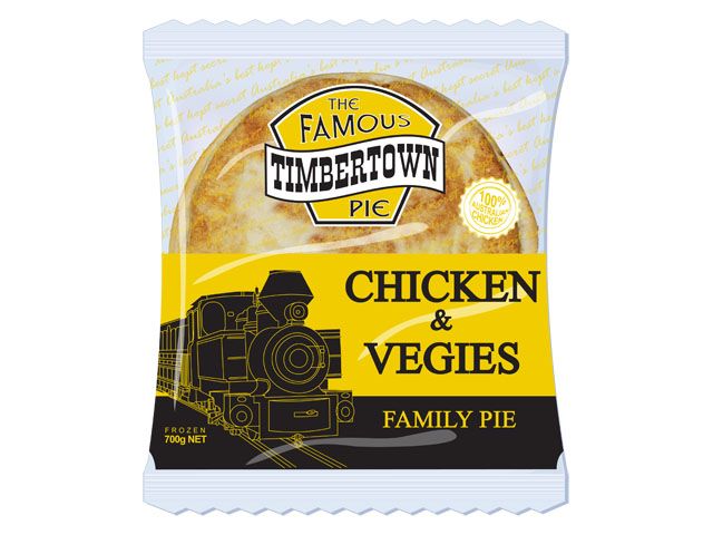 Timbertown Chicken and Vegies Family Pie
