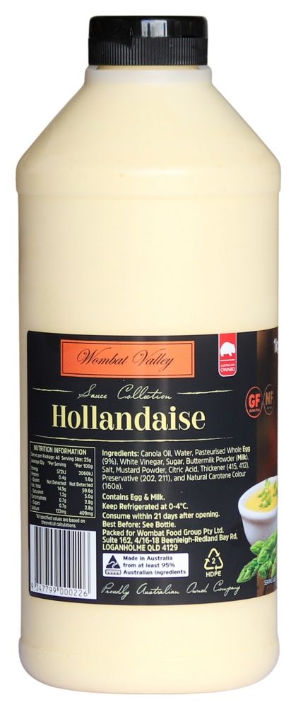 Wombat Valley Hollandaise Sauce 1ltr
