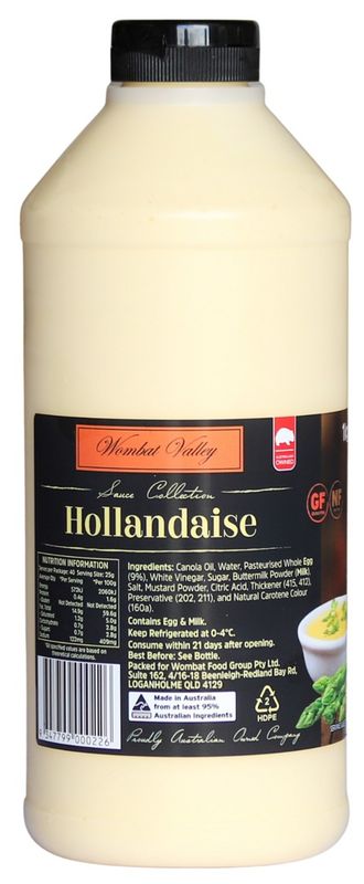 Wombat Valley Hollandaise Sauce 1ltr