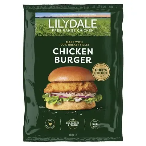 Lilydale Free Range Chicken Burgers 1kg