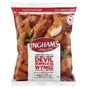 Ingham's Devil Wyngz Boneless Crumbed 1kg