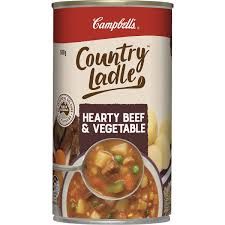 Campbells Country Ladle Hearty Beef & Vegetable Soup 500g