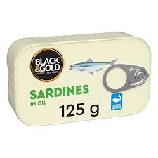 Black & Gold Sardines in Oil 125g
