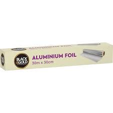 Black & Gold Aluminium Foil 10m x 30cm