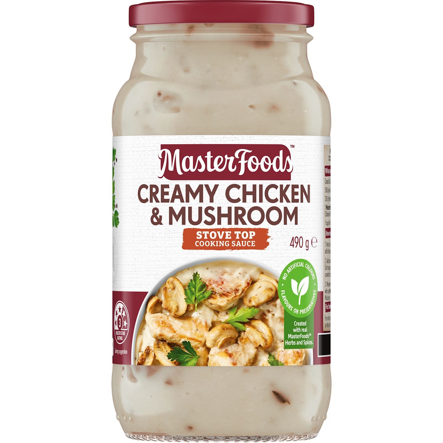 Masterfoods Creamy Chicken &Mushroom Simmer Sauce 490g