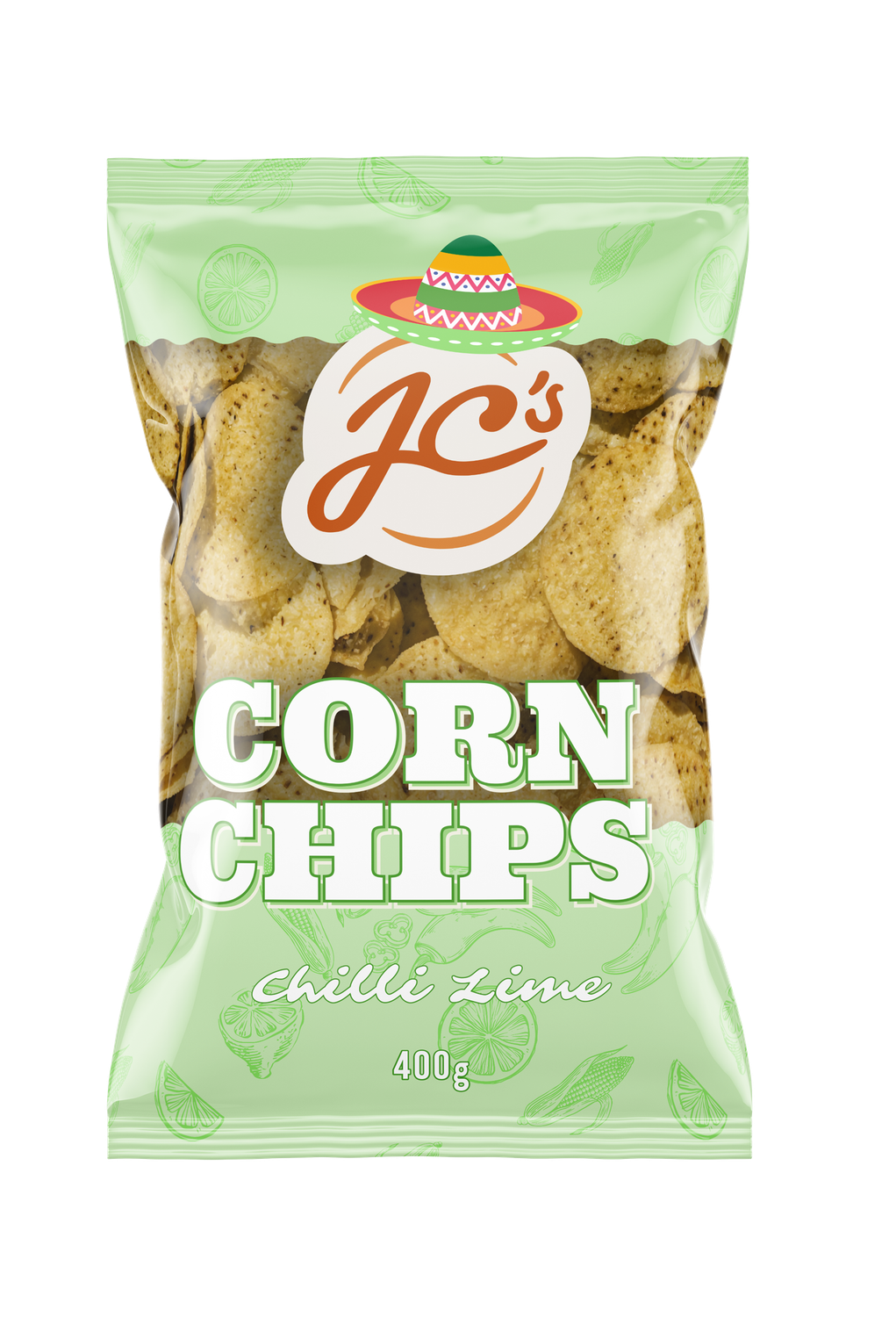 JC's Corn Chips Chilli Lime 400g