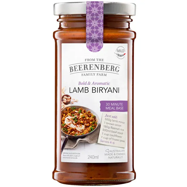 Beerenberg Lamb Biryani Meal Base 240ml Beerenberg Lamb Biryani Meal Base 240ml