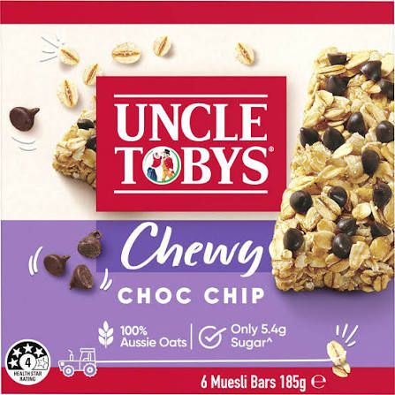 Uncle Tobys Choc Chip Muesli Bar (6)