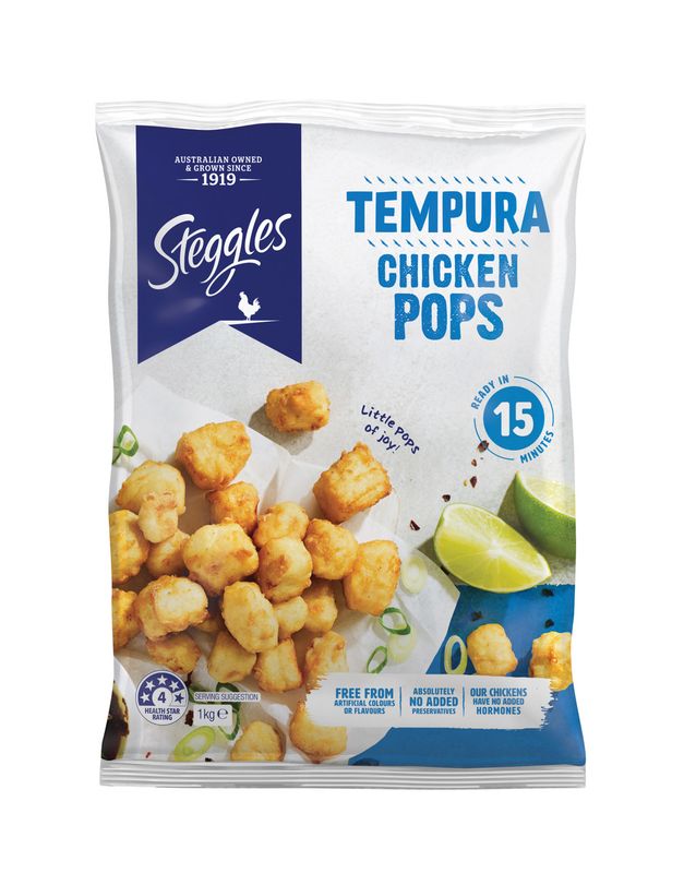 Steggles Chicken Breast Tempura Pops 1kg