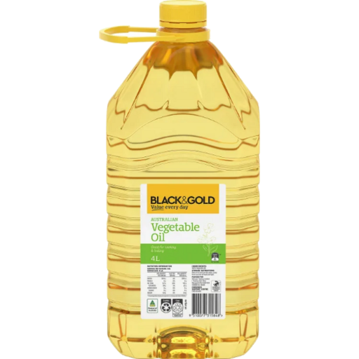 Black & Gold Vegetable Oil 4L