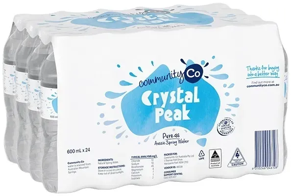Crystal Peak Spring Water 24x600ml