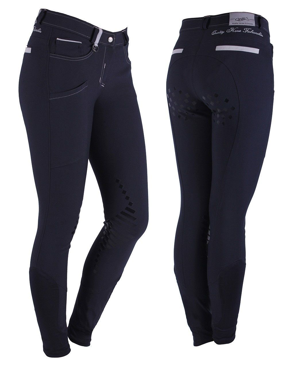 QHP Rijbroek Chaney with anti-slip navy