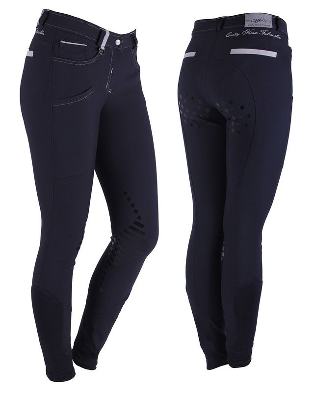 QHP Rijbroek Chaney with anti-slip navy