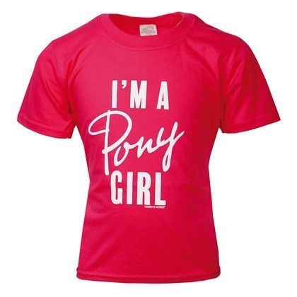 Harry&#39;s Horse T-Shirt Quote Kids Fuchsia