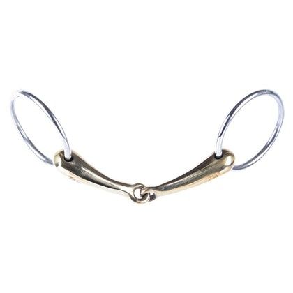 Harry&#39;s Horse Snaffle gold brass lightweight 19mm