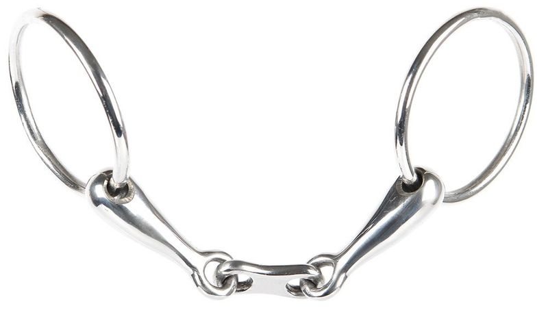 Harry&#39;s Horse snaffle double jointed flat link