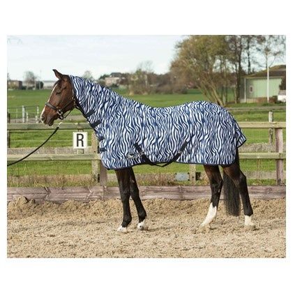 Harry&#39;s Horse Flysheet with mesh webbing neck  Medieval Blue