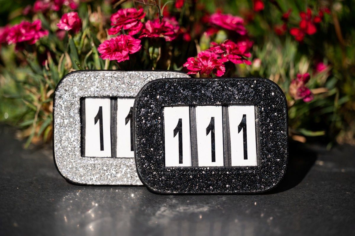HB Bridle numbers Showtime Glitter