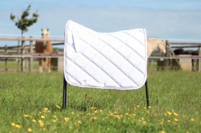 HB Saddle Pad Sparkling Glitter White