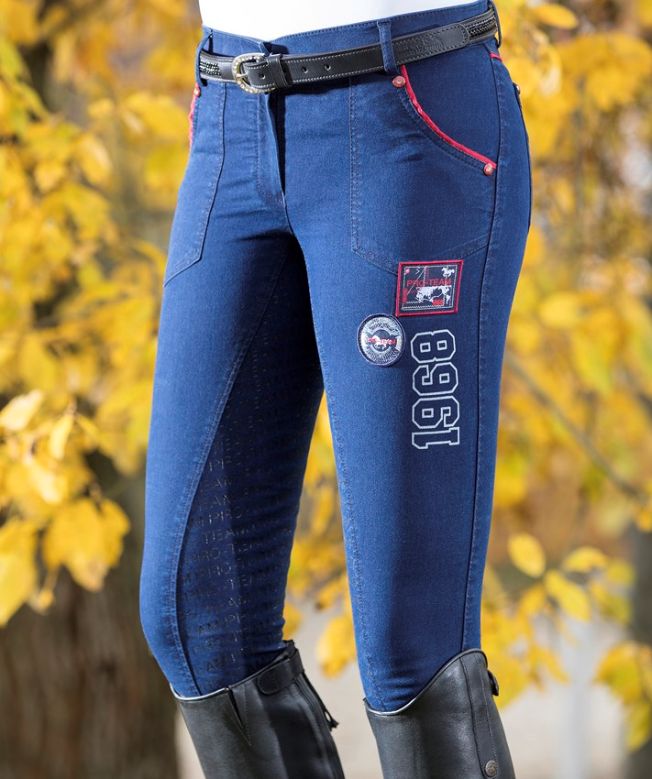 HKM Breeches Ladies Performance denim with silicone buttocks