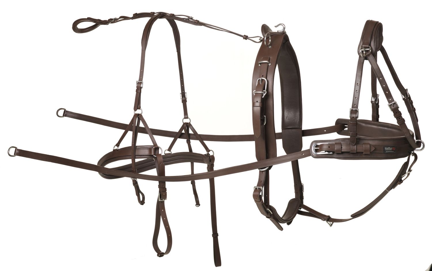 Kieffer driving harness Single Harness Leather Brown Cob and Full