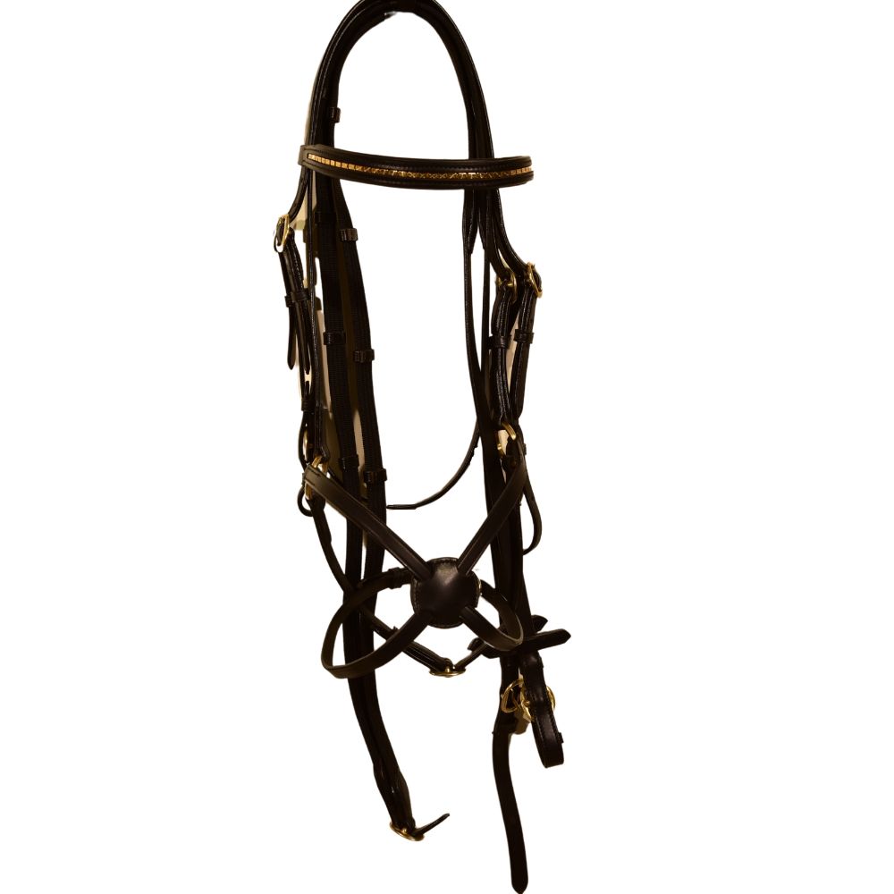Kieffer bridle carmen with brass buckles