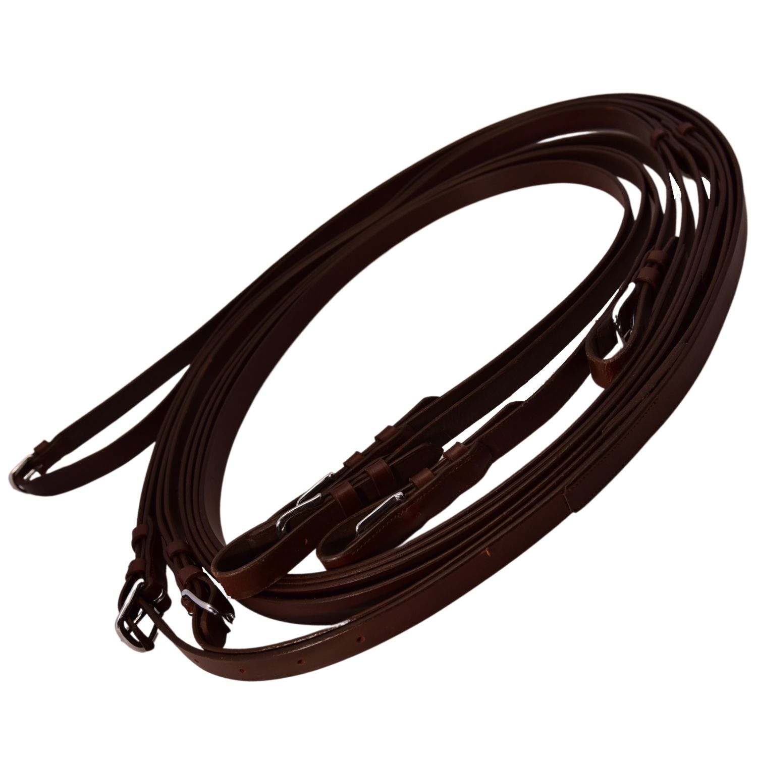 LD Brown Leather Reins Pair Achenbach