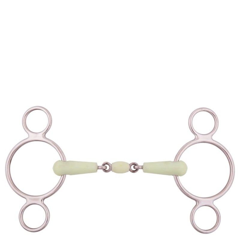 BR Double Jointed Three Ring Gag Apple Mouth 18 mm