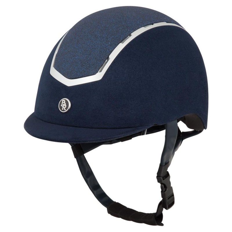 BR Riding helmet Sigma microfiber with glitter top