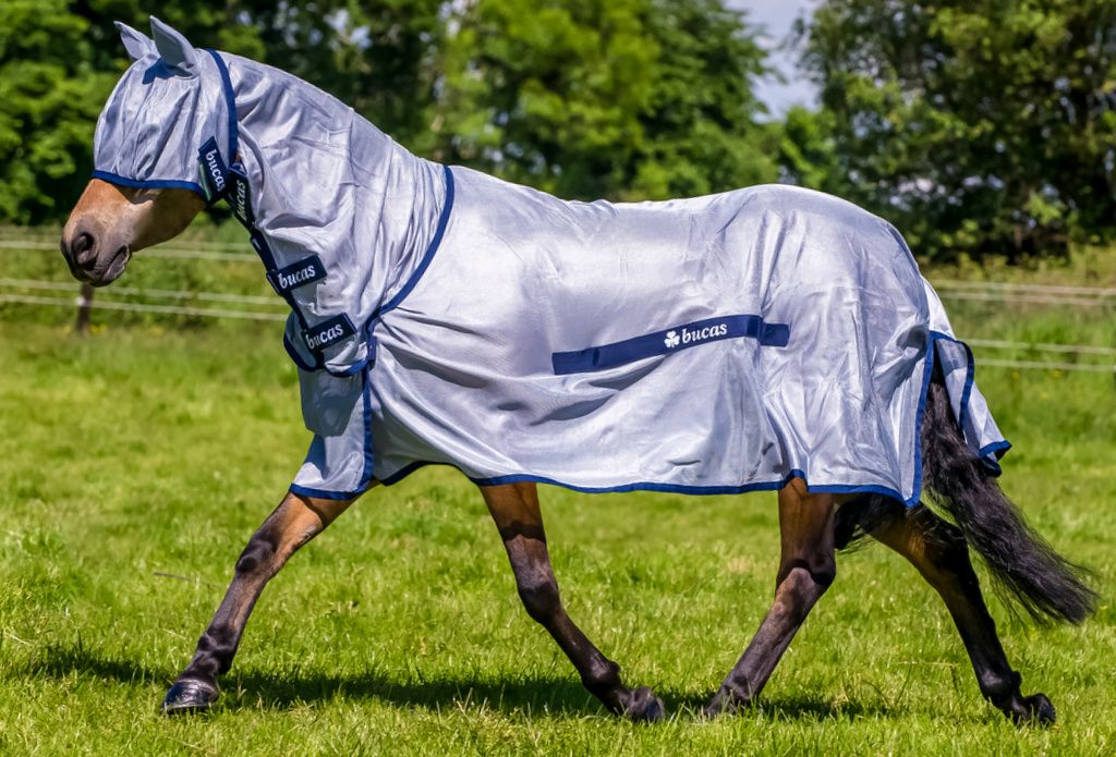 Bucas Buzz-Off Full Neck Blue Pony