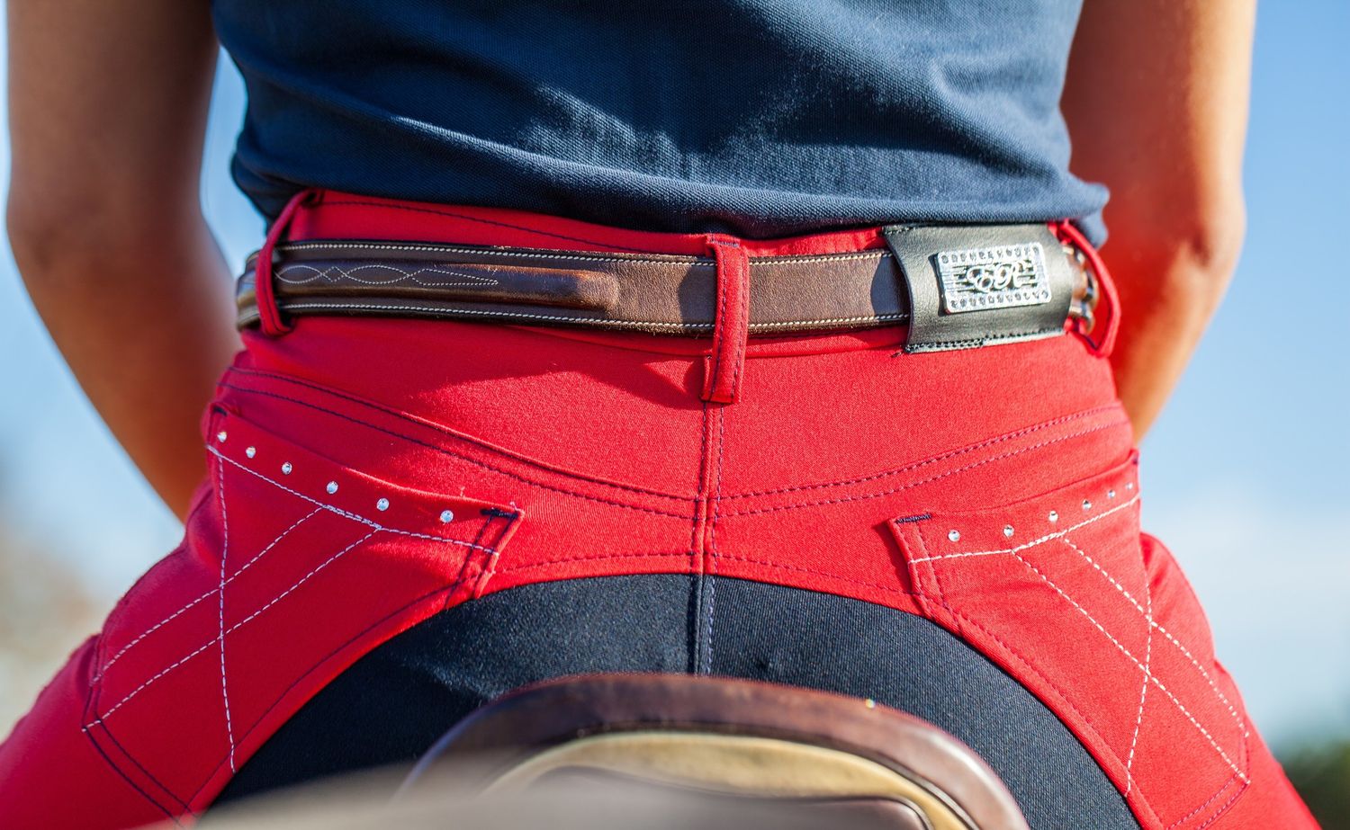 Easy Rider Kids Breeches Zohra Full Diamond Chilly Red