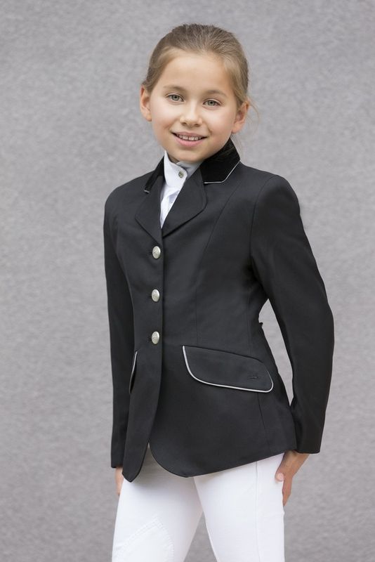 Equitheme Competition Jacket black with gray piping