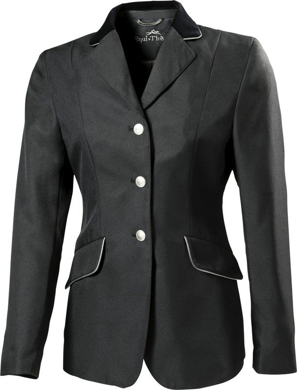Equitheme Competition Jacket black with gray piping