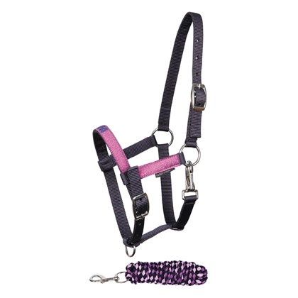 Harry&#39;s Horse Headcollar set Diva Purple Navy