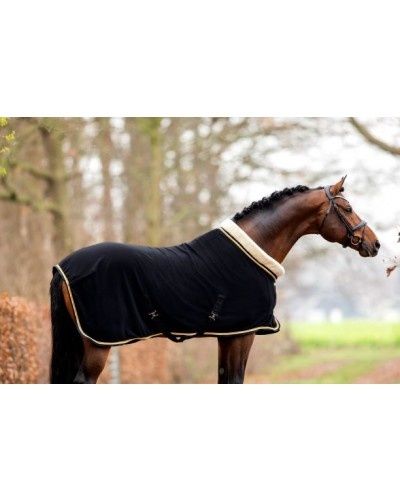 HB Polar Fleecedeken Dutch Crowns 400 grams Zwart