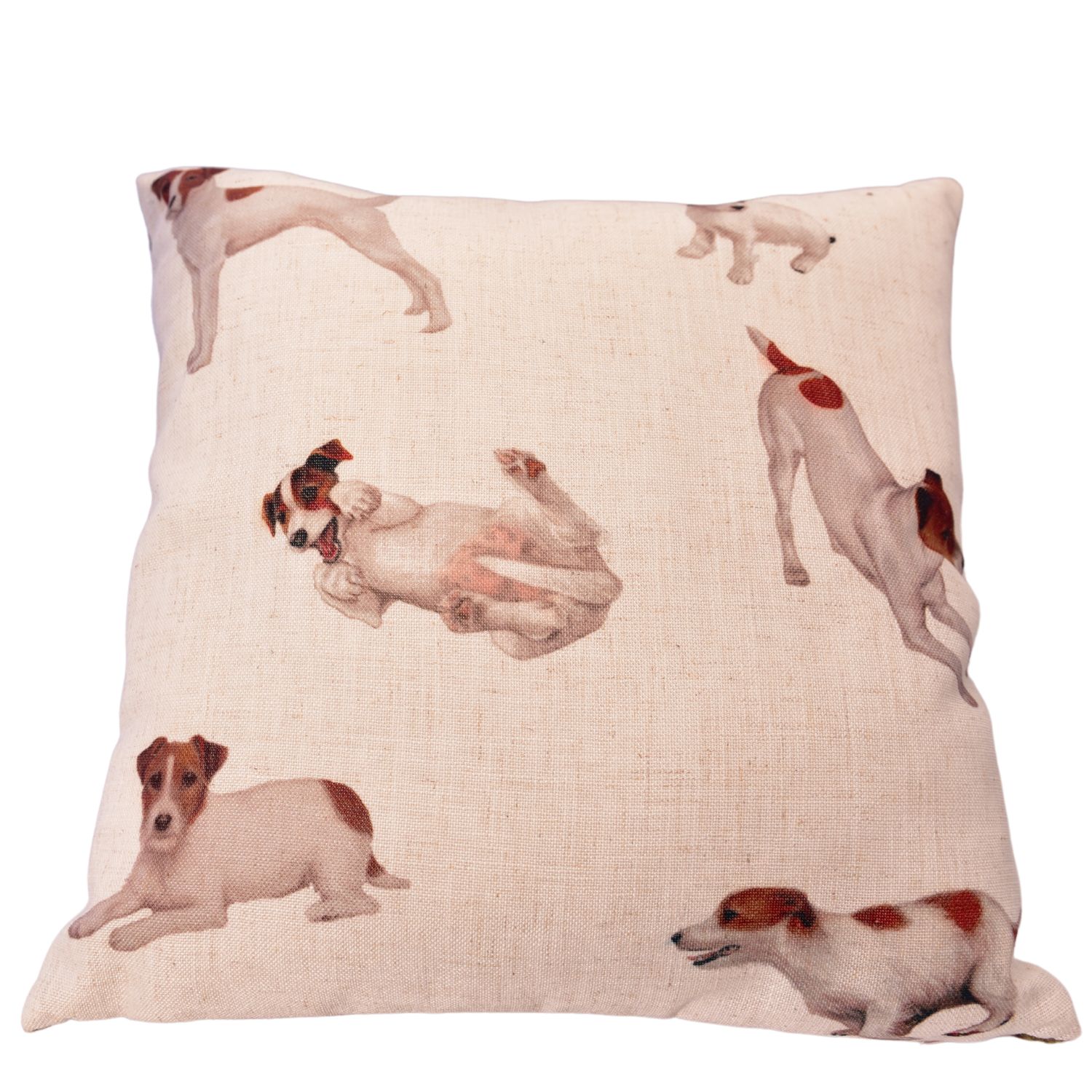 Gray&#39;s Kussen met Jack Russel print en geruite achterkant