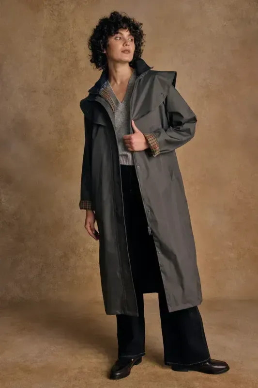 Jack Murphy Malvern ladies long trench Olive