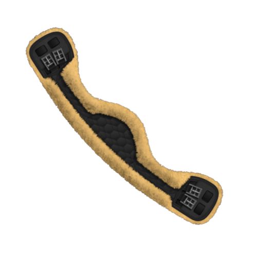 Mattes Dressurgurt Mondmodell  Hellgelb