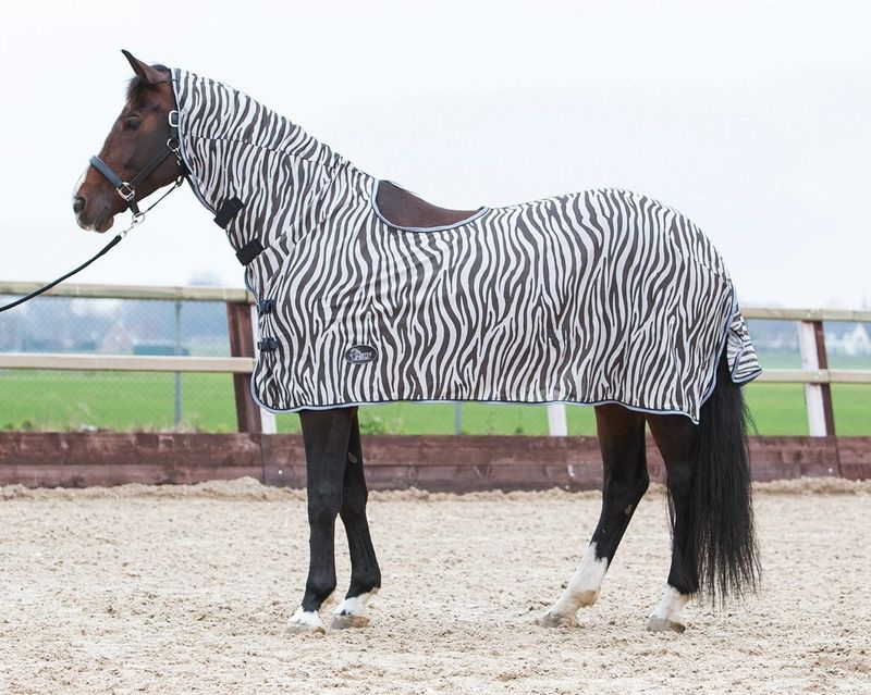Harry's Horse Pferde fliegendecke Mesh mit Sattelaussparung Grey
