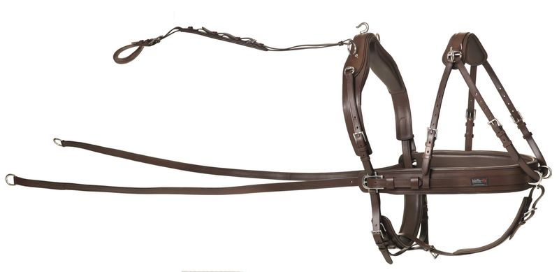 Kieffer Fahrgeschirre Zweispänner Geschirr Leder, Braun