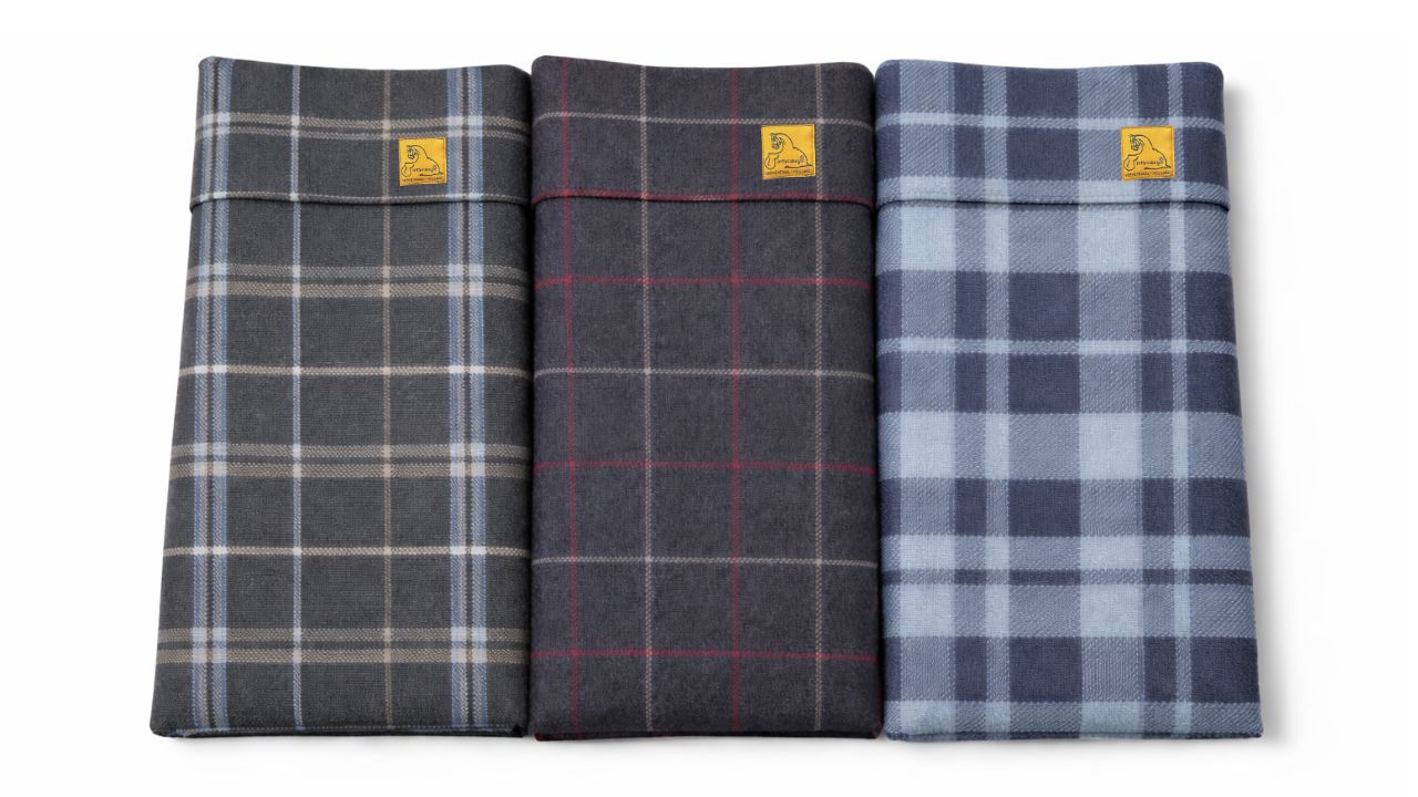 LD Reversible rain apron Letty's check green and blue