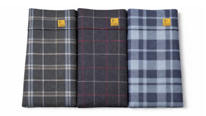 LD Reversible rain apron Letty's check green and blue