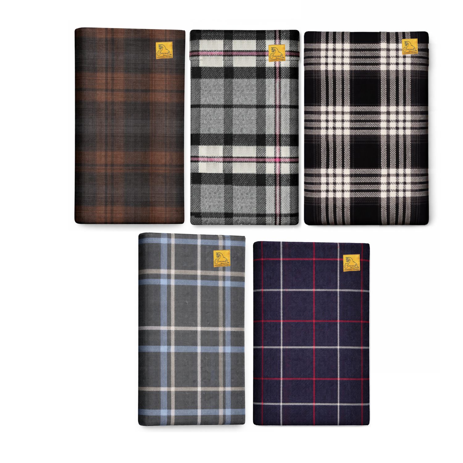 Letty's Design Driving apron summer model check grey and brown