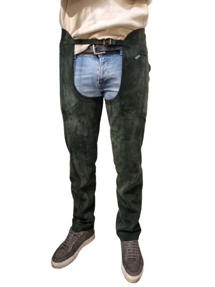 lange full chaps, echt leer,  Cowboy (lang)maat S