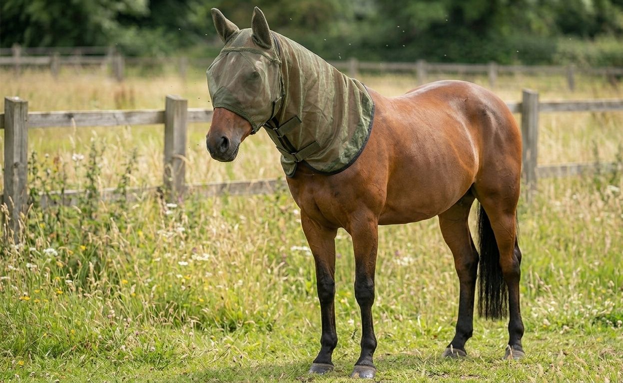 Bug out Vliegenmasker met halsdeel